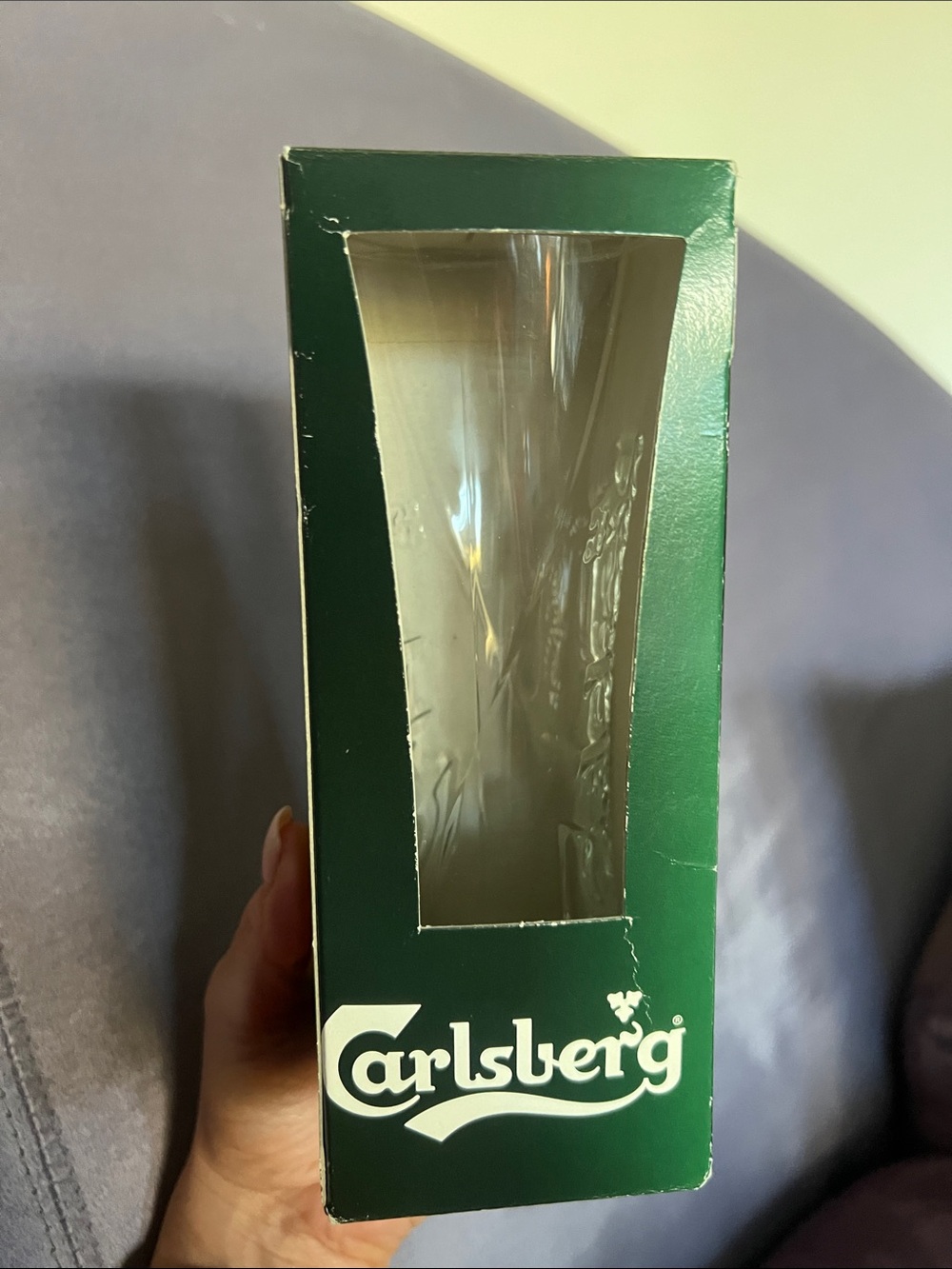 Carlsberg Branded Glass new never used